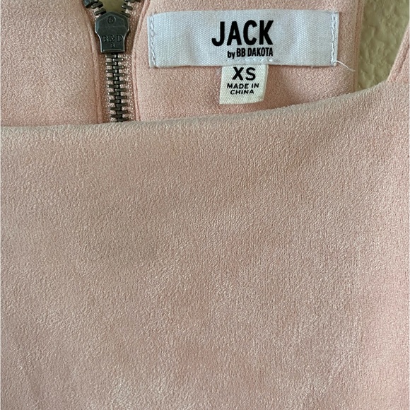 Jack by BB Dakota Pink Spaghetti Strap Suede  Feel Soft Mini Dress Size XS - Picture 4 of 9